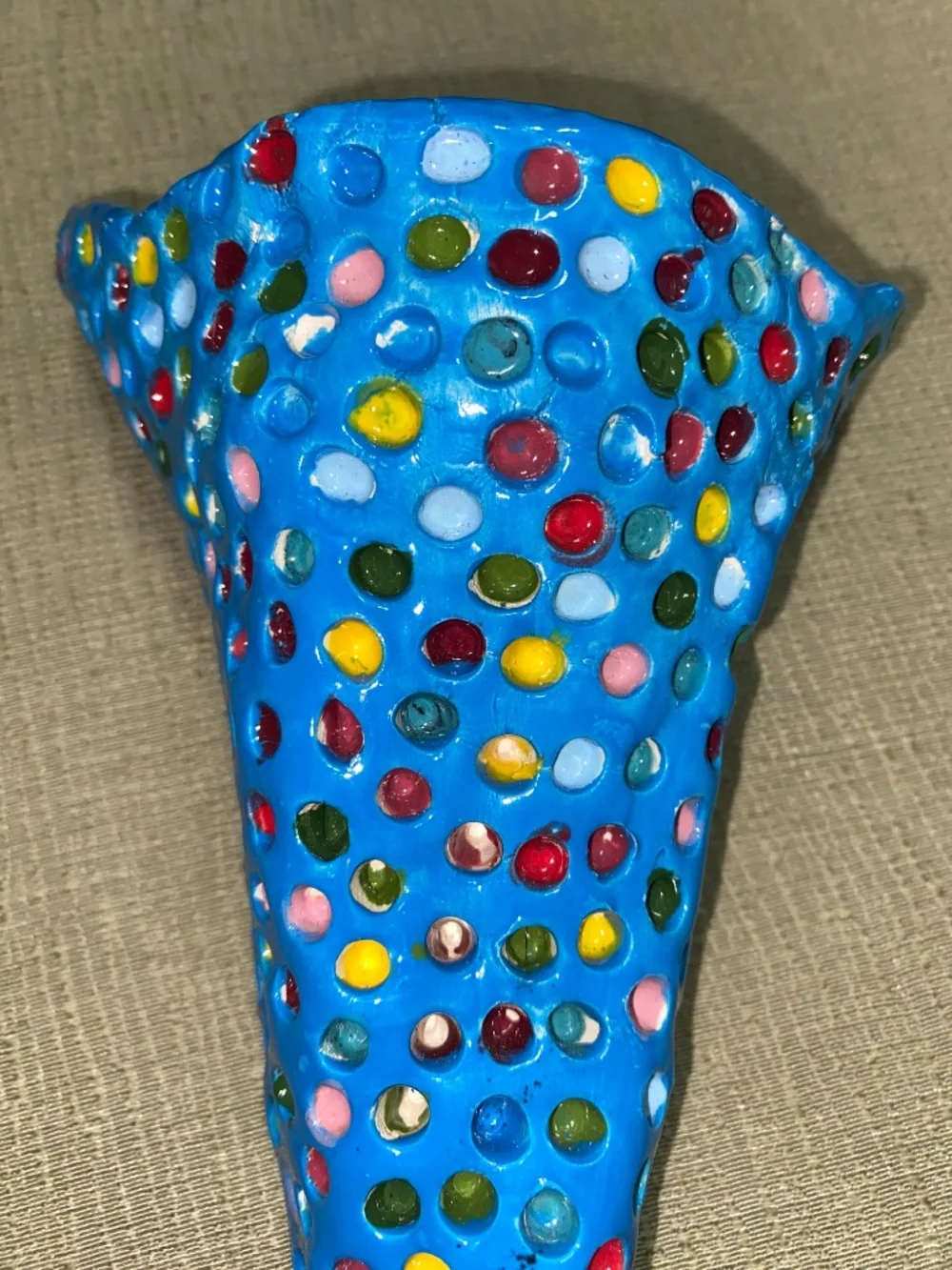 Ceramic Wall Pocket made by high school student New